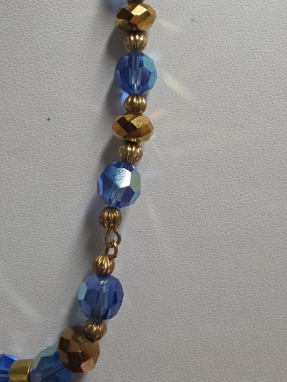 Handblown Aventurine Murrine Colbalt Blue Glass Star Necklace - Picture 3 of 6